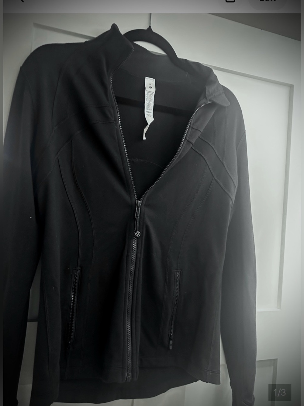 lululemon athletica Black Full-Zip Bomber Jacket
